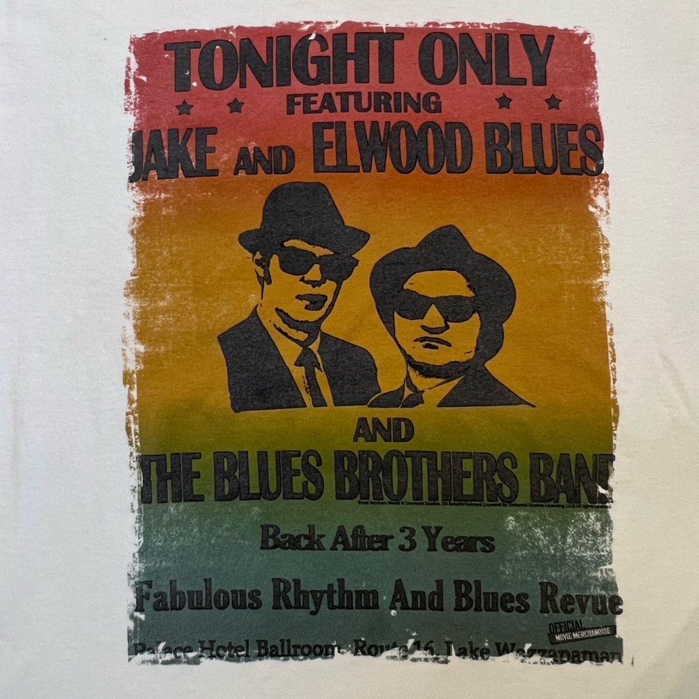 Vintage Jack and Elwood Blues Brothers Band T-shirt Medium